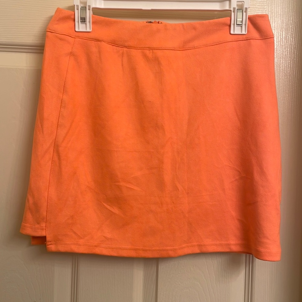 Orange Suede skirt